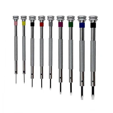 Screwdriver Set In Wooden Box 9 Piece Kit Watch And Jewelry - Image 2
