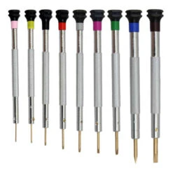 Individual Horotec Mini Non-Magnetic Screwdriver With Beryllium Flat-Head Blades 0.50mm To 3.00mm-80509