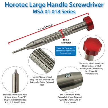 Horotec Big Handle Watchmaker Screwdriver - Image 2