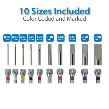 Bergeon 30080-AC10 Chromium Plated Watchmakers Screwdriver Set - Image 6