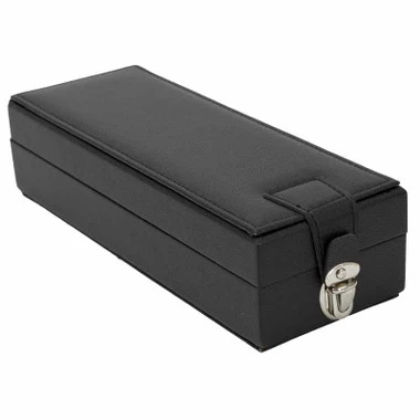 Gem Parcel And Diamond Paper Box Large Black Leather Storage Case