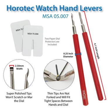 Horotec Professional Swiss Watch Tool Hand Levers 2.5mm Set Of 2 - Image 2
