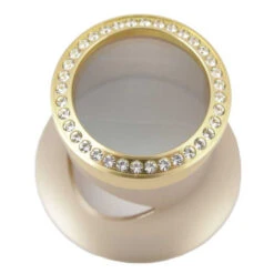 Premium Quality 5X Watch Collectors Eyeloupe Series Gold With Crystal Gold Bezel CLEARANCE