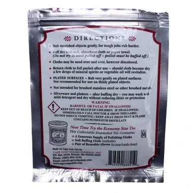 Cape Cod 4 X 6 Inches Moist Polishing Cloth Pack Of 2 - Image 4