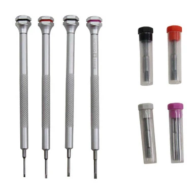 Aluminum Handle 4 Piece Screwdriver Set With Spare Blades CLEARANCE