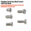 Stainless Steel Case Back Screws With Flat Head Refills-90354