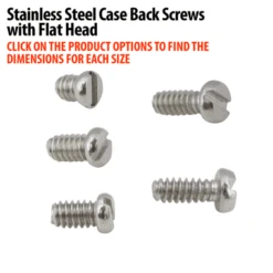 Stainless Steel Case Back Screws With Flat Head Refills-90354