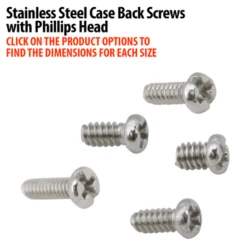 Stainless Steel Case Back Screws With Phillips Head Refills-90412