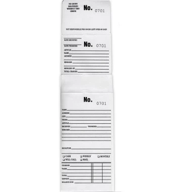 White Triple Duty Repair Job Envelopes Numbered 3 1/8 X 5 3/4 Inch Box Of 1,000 With Layaway-62343